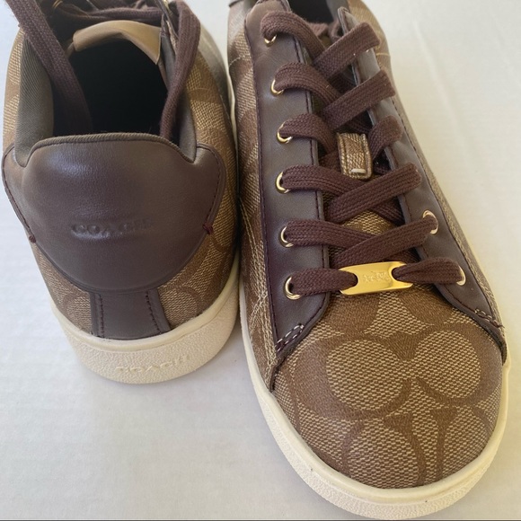 Dark/Light Brown COACH Sneakers - Picture 5 of 9